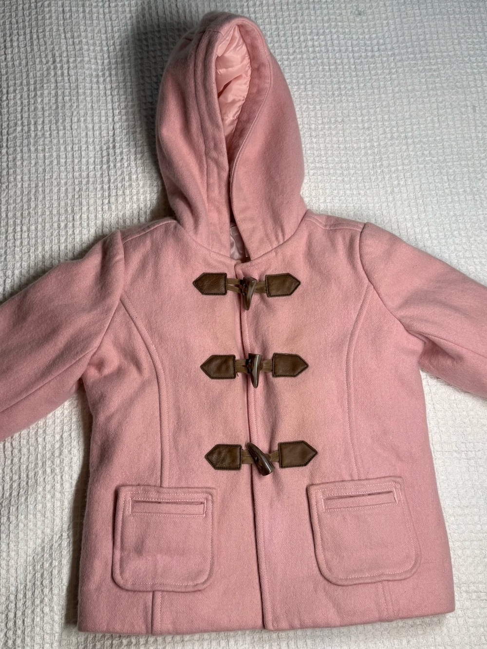 Janie & Jack Wool Hooded Toggle Coat